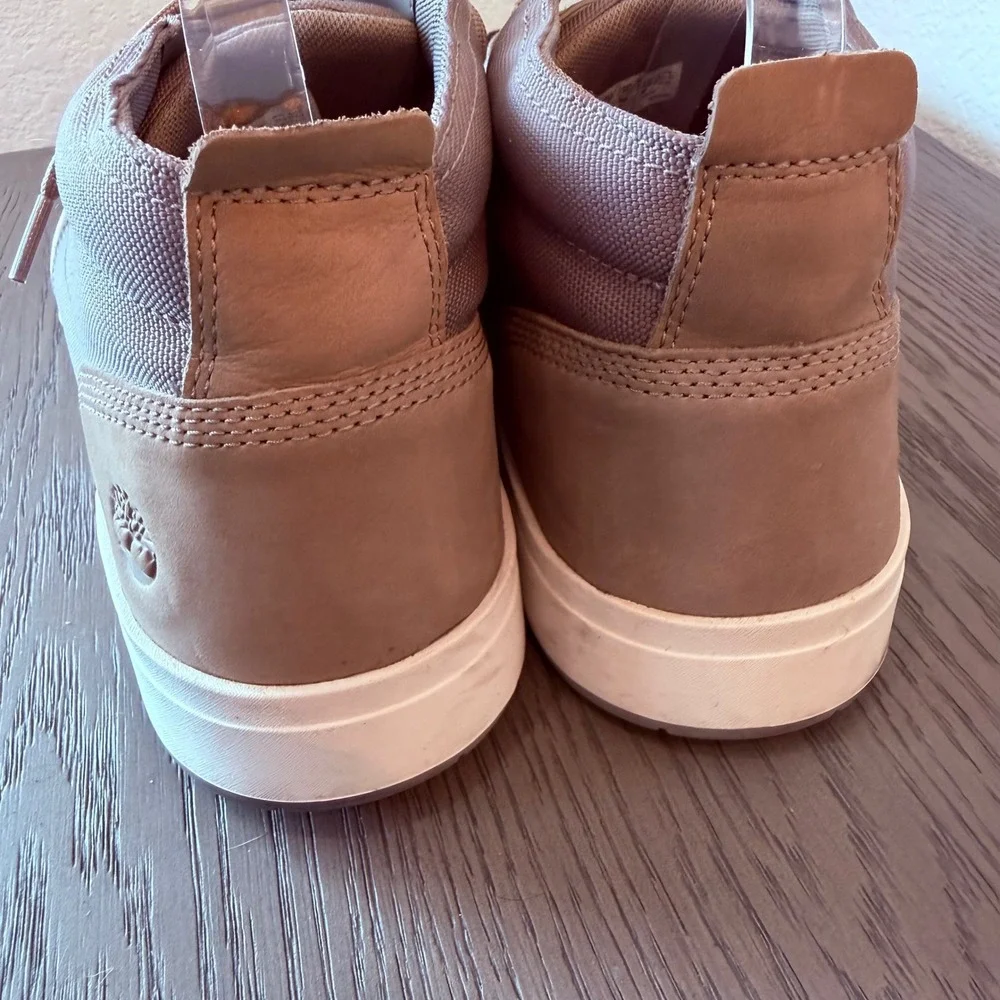 Timberland Mens Davis Square Chukka Tan Brown Leather Sneaker Boots A1SES 15W